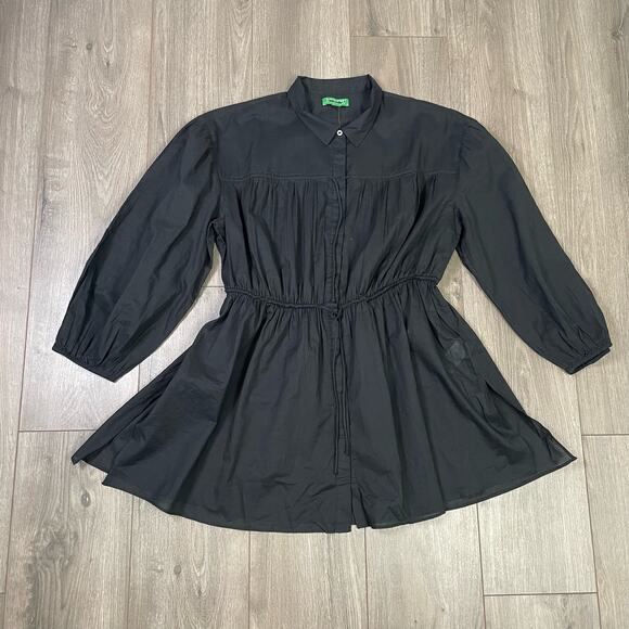 J Crew Tie Front Cotton Viole Button Up 3/4 Sleeve Beach Shirt US Womens S New - Picture 2 of 5